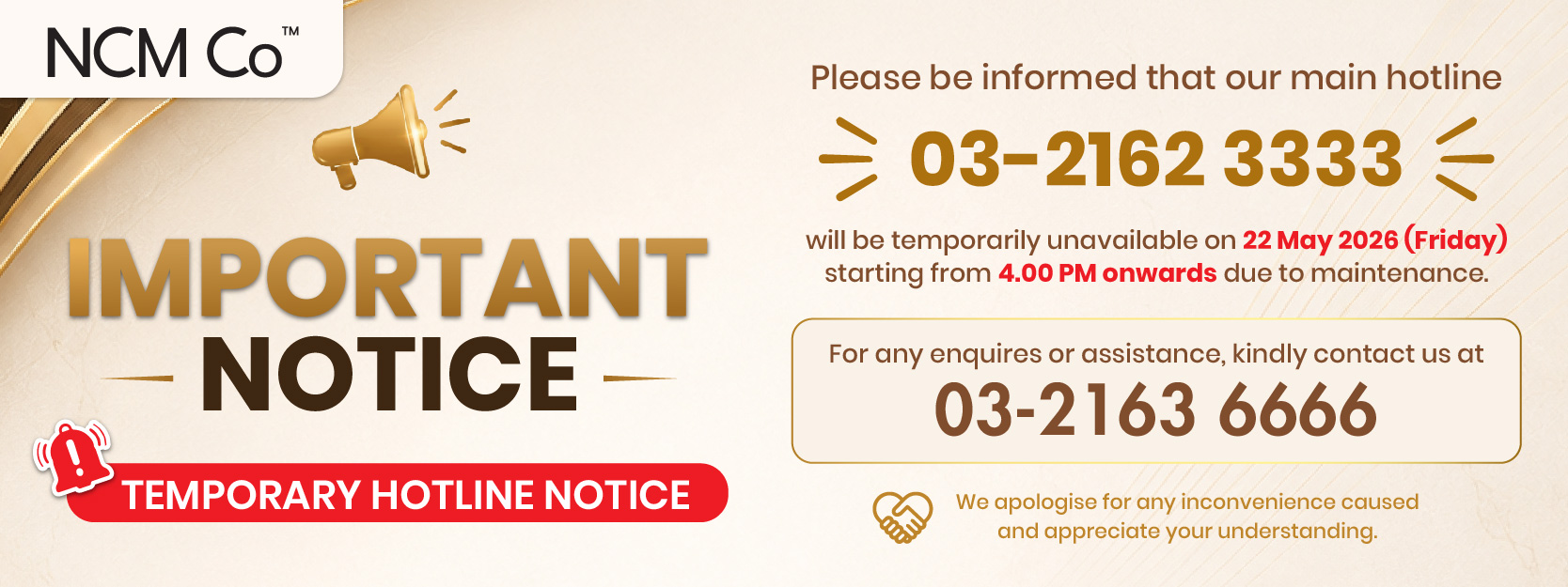 Call attention banner